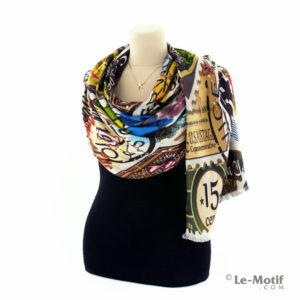 Шарф Le Motif из шерсти и хлопка на шее, арт. 15LS15-64