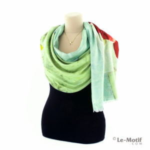 Шарф Le Motif Couture из шерсти и хлопка на шее, арт. LS15-545