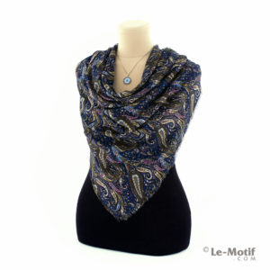 Платок Le Motif Couture из шёлка и хлопка на шее, арт. S182-2