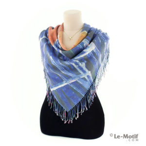 Платок Le Motif из шерсти и хлопка на шее, арт. 15GF12