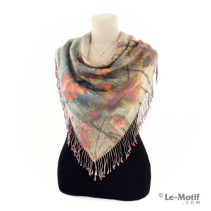 Платок Le Motif из шерсти и хлопка на шее, арт. 15GF372