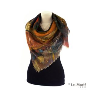 Платок Le Motif из хлопка с вискозой на шее, арт. RSF15-534
