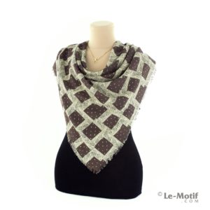 Платок Le Motif Couture из шелка и хлопка способ завязывания, арт. S171-1