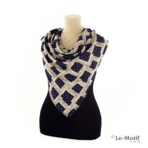 Платок Le Motif Couture из шелка и хлопка на шее, арт. S171-2